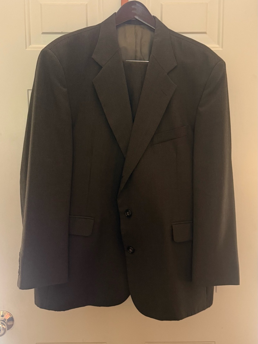 CELLINI Olive and Black 3 Button Suit